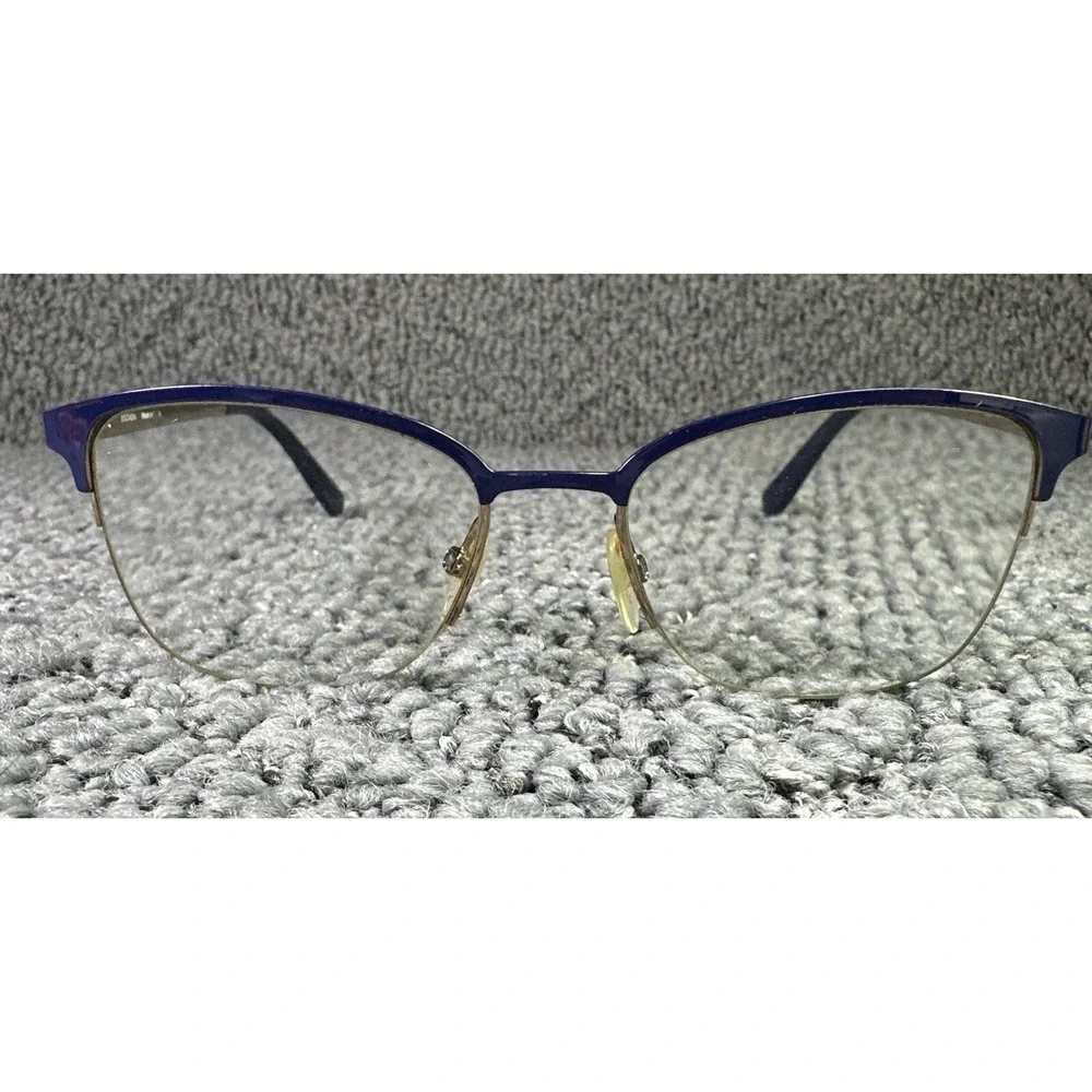 Escada Eyeglasses FRAME ONLY VESB01K 0H60 Blue/Gold 52-18-135‎ Metal